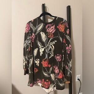 Free People Floral Oversized Sweatshirt